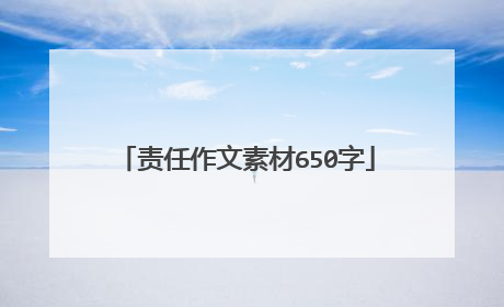 责任作文素材650字
