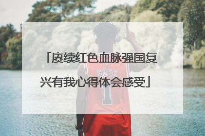 赓续红色血脉强国复兴有我心得体会感受