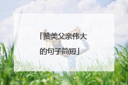 赞美父亲伟大的句子简短