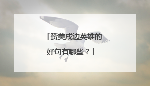 赞美戍边英雄的好句有哪些？