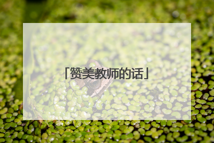 赞美教师的话