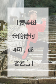 赞美母亲的诗句4句,或者名言