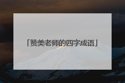 赞美老师的四字成语
