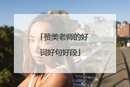 赞美老师的好词好句好段
