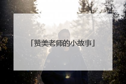 赞美老师的小故事
