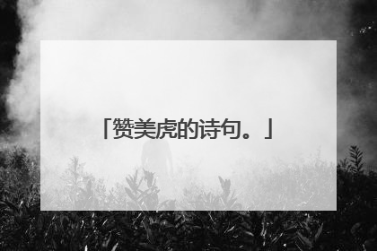赞美虎的诗句。