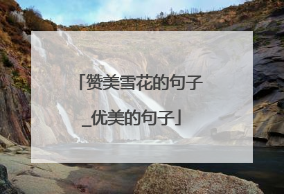 赞美雪花的句子_优美的句子