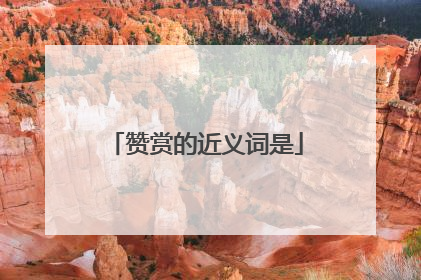 赞赏的近义词是