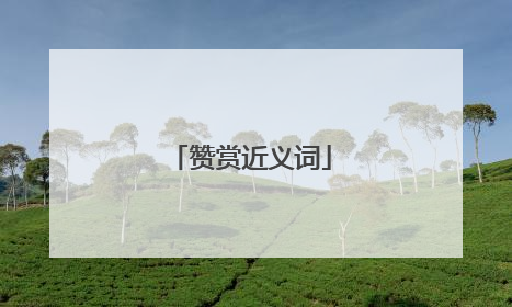 赞赏近义词