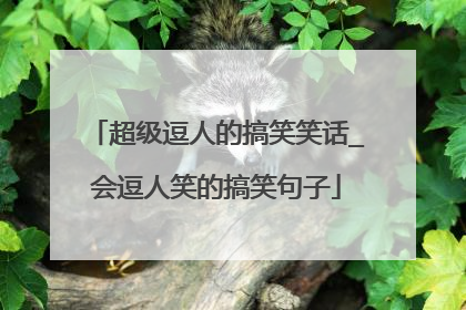 超级逗人的搞笑笑话_会逗人笑的搞笑句子