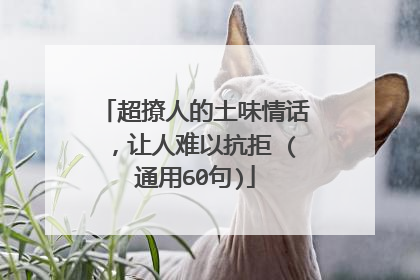 超撩人的土味情话，让人难以抗拒 (通用60句)