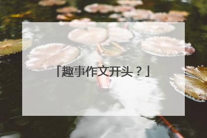 趣事作文开头?