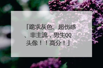 跪求灰色、超伤感、非主流,男生QQ头像!!高分!