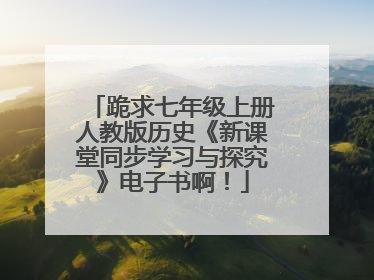 跪求七年级上册人教版历史《新课堂同步学习与探究》电子书啊!