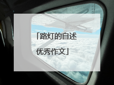路灯的自述优秀作文