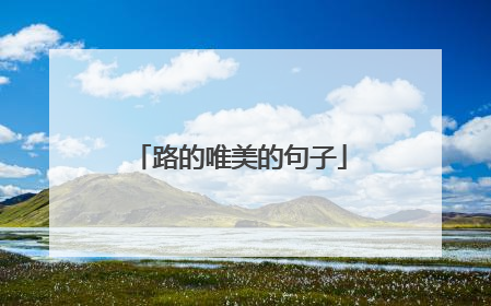 路的唯美的句子