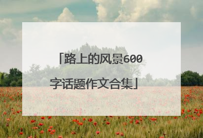 路上的风景600字话题作文合集