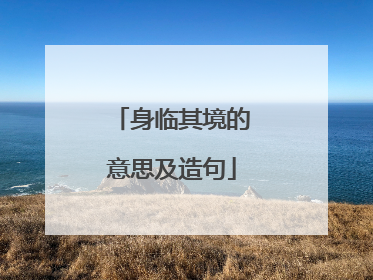 身临其境的意思及造句