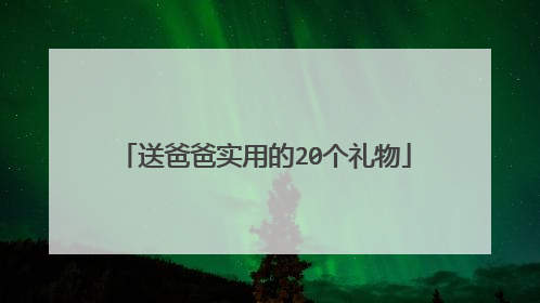 送爸爸实用的20个礼物