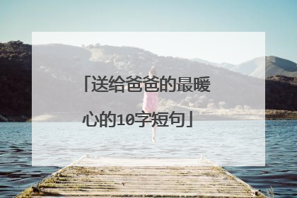 送给爸爸的最暖心的10字短句