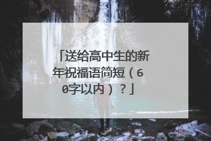 送给高中生的新年祝福语简短（60字以内）？
