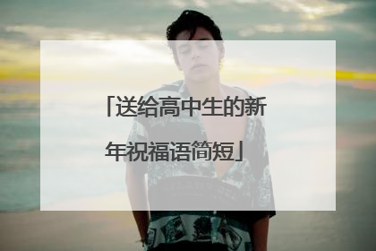 送给高中生的新年祝福语简短