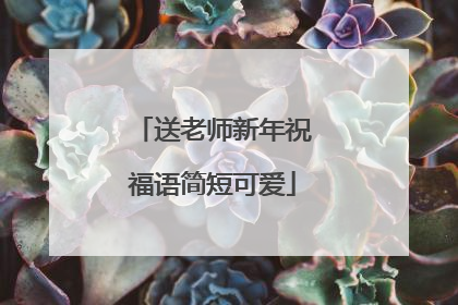 送老师新年祝福语简短可爱