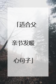 适合父亲节发暖心句子