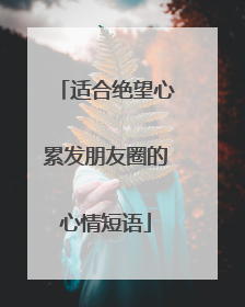 适合绝望心累发朋友圈的心情短语
