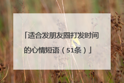 适合发朋友圈打发时间的心情短语（51条）