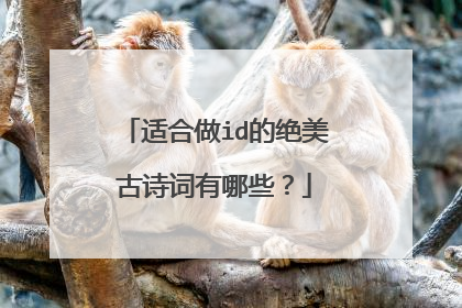 适合做id的绝美古诗词有哪些？