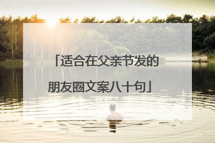 适合在父亲节发的朋友圈文案八十句