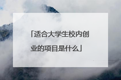 适合大学生校内创业的项目是什么