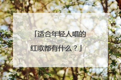 适合年轻人唱的红歌都有什么？