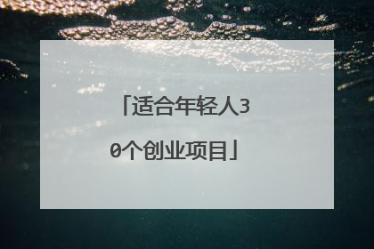 适合年轻人30个创业项目