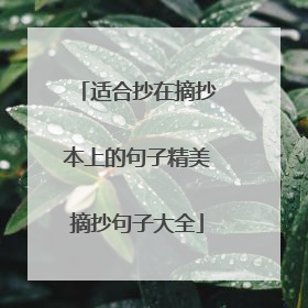 适合抄在摘抄本上的句子精美摘抄句子大全