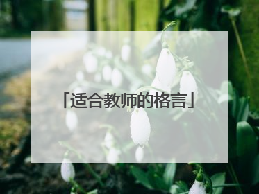 适合教师的格言