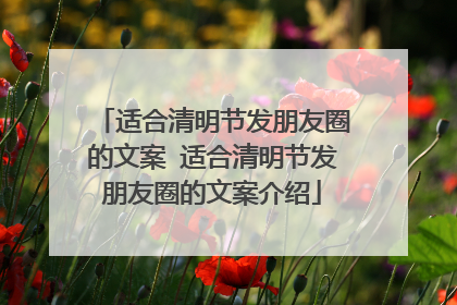 适合清明节发朋友圈的文案 适合清明节发朋友圈的文案介绍