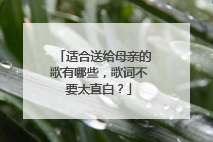 适合送给母亲的歌有哪些，歌词不要太直白？