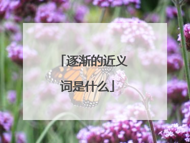 逐渐的近义词是什么