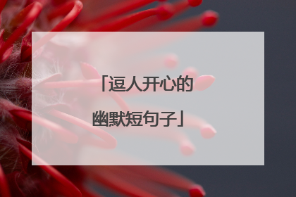 逗人开心的幽默短句子