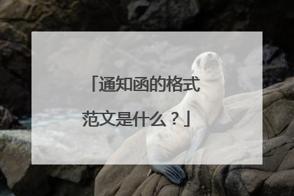通知函的格式范文是什么？