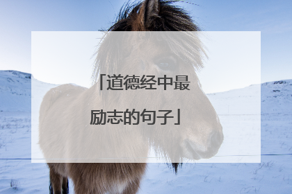 道德经中最励志的句子