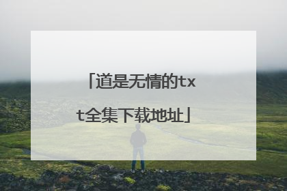 道是无情的txt全集下载地址