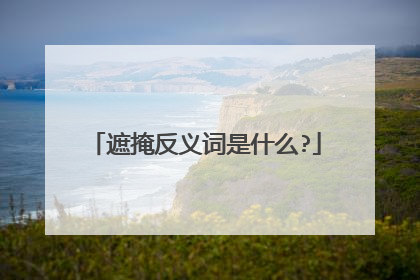 遮掩反义词是什么?
