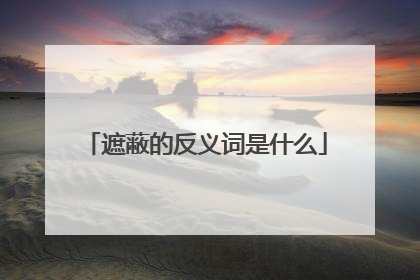 遮蔽的反义词是什么