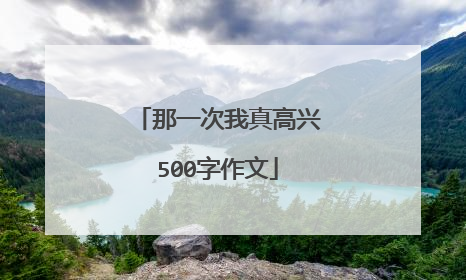 那一次我真高兴500字作文