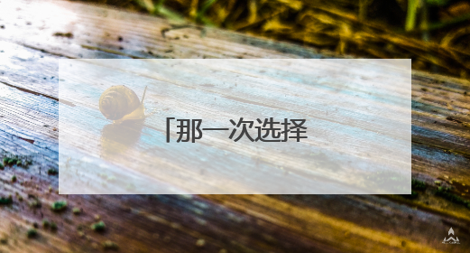 那一次选择初三作文