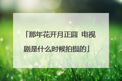 那年花开月正圆 电视剧是什么时候拍摄的