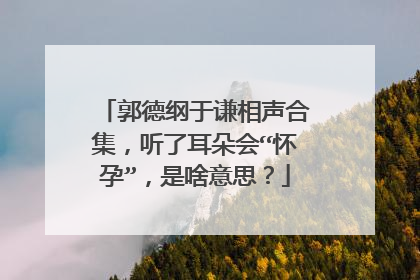 郭德纲于谦相声合集,听了耳朵会“怀孕”,是啥意思?